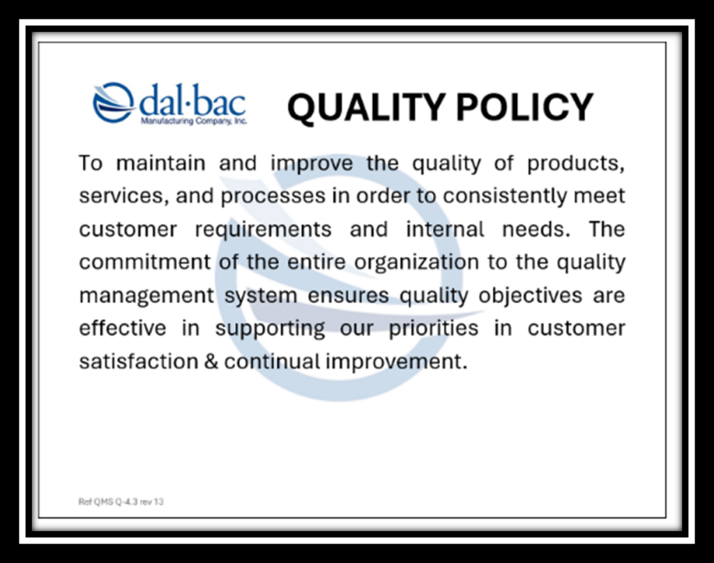 Dalbac Quality Policy